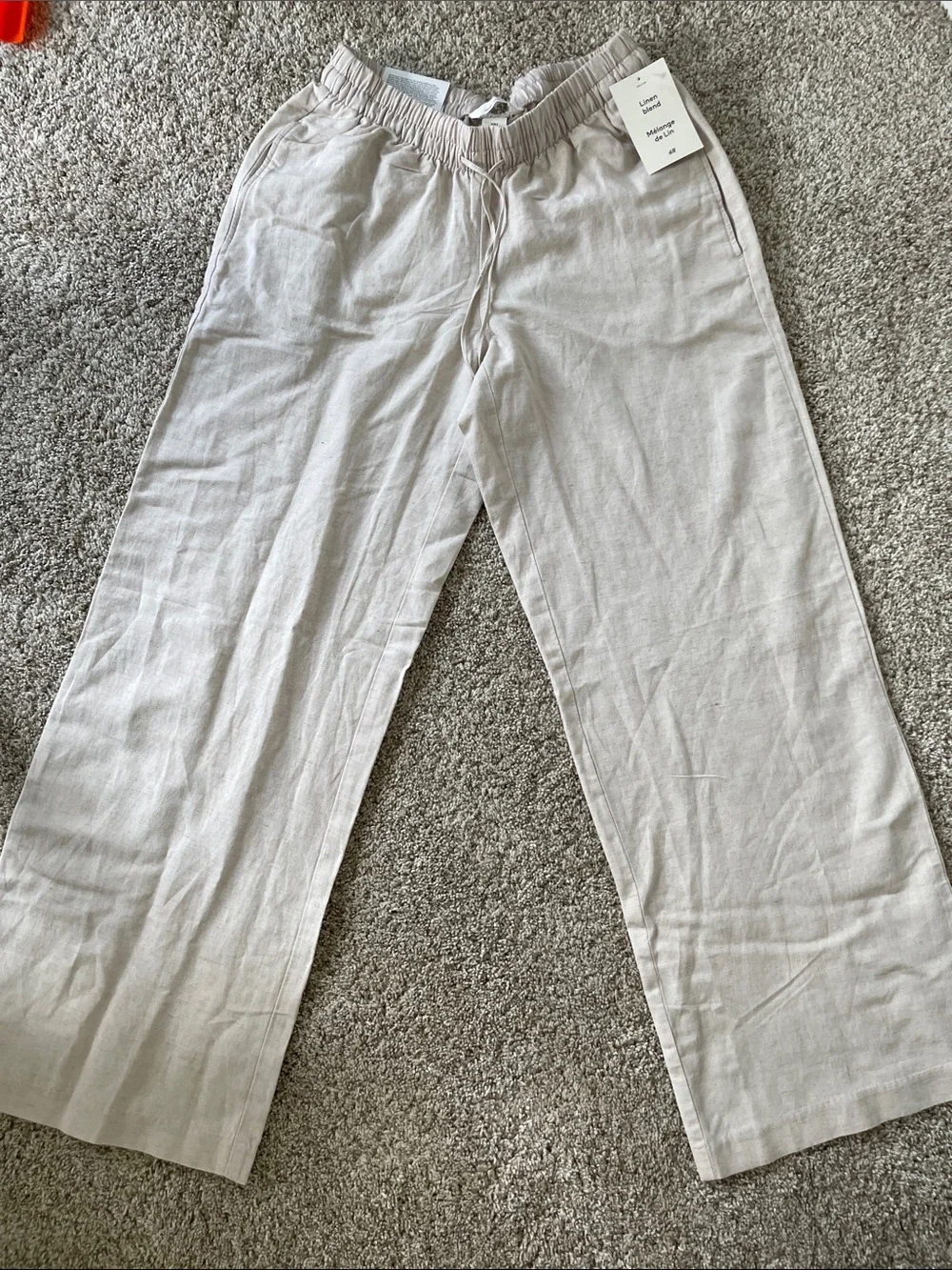 H&M MAMA Sz Small Before & After Linen-Blend Pants